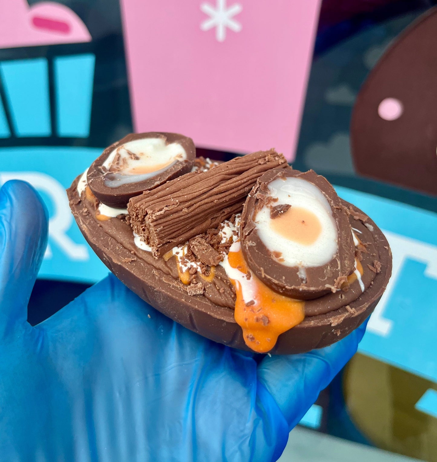 Creme Egg Cookie Dough Egg