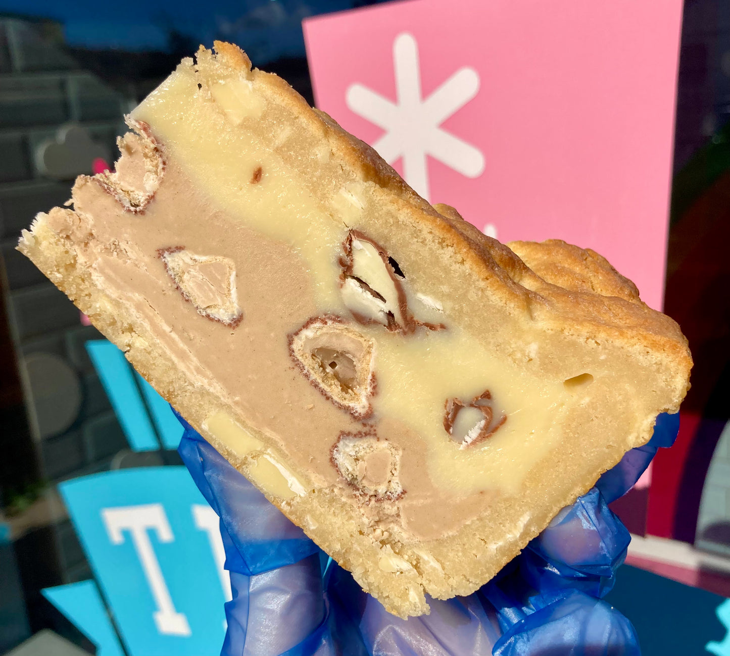 Full White Kinder Cookie Pie