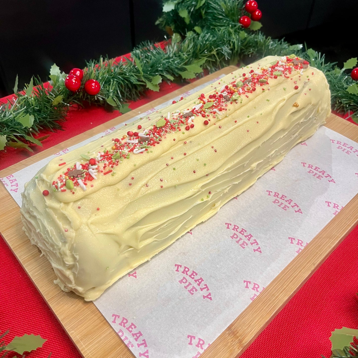 Festive Blondie Yule Log