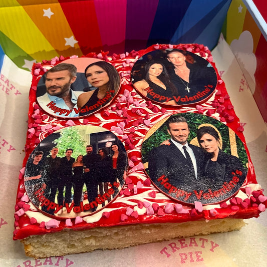 4 Photo Valentine’s School Cake/Brownie